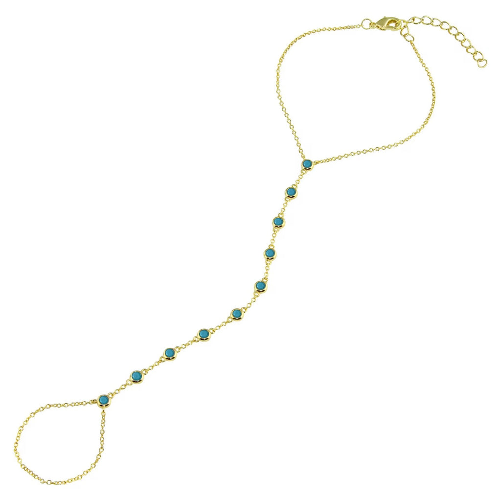 turquoise hand chain