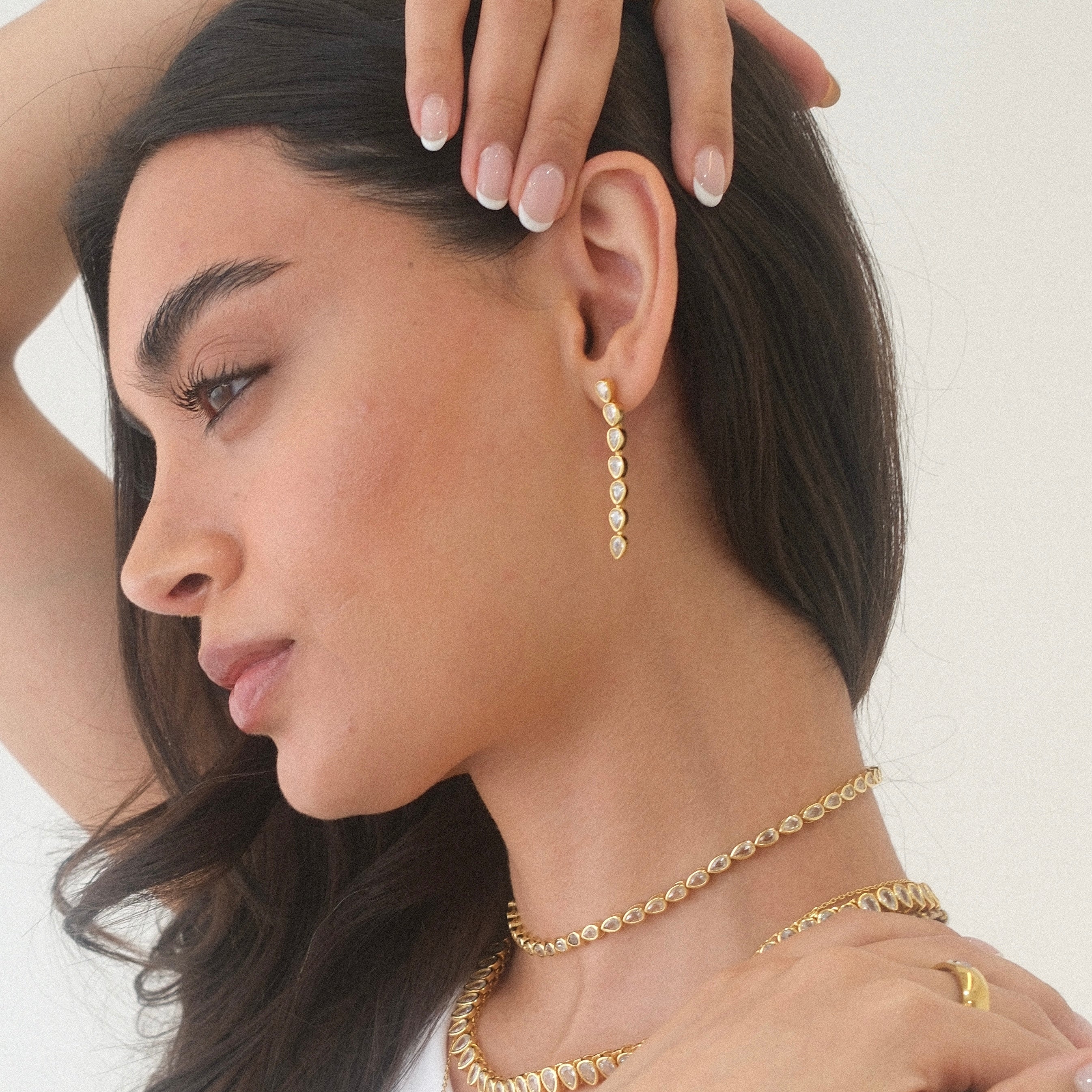 teardrop in gold