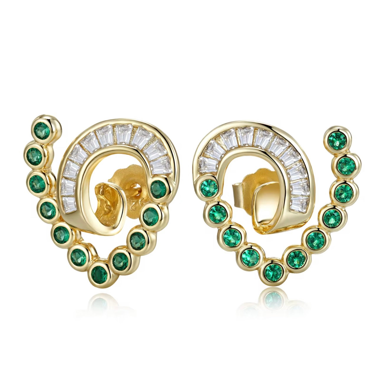 emerald studs